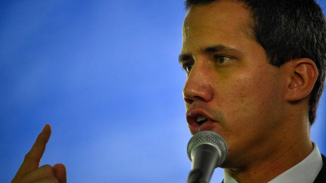 Líder da oposição venezuelana e presidente interino da Venezuela, Juan Guaido