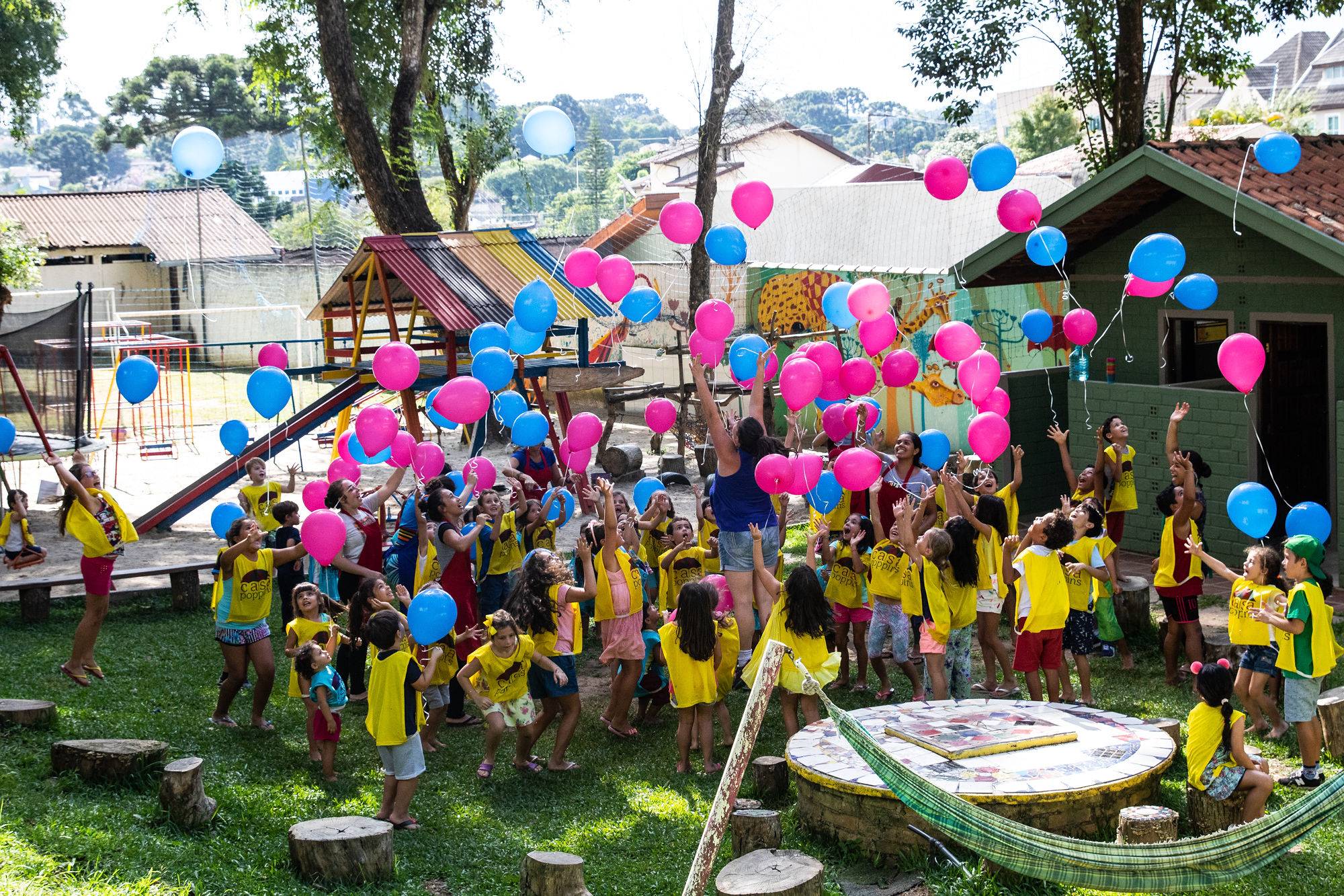 Organização de colonia de férias do Casa Poppins, faz parte do sistema de franquias da empresa
