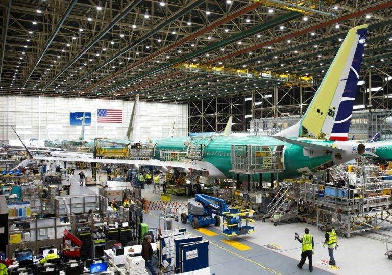Linha de montagem da Boeing