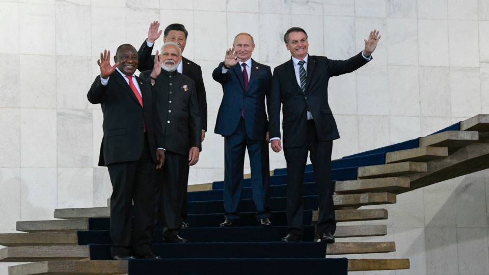 Chegada dos líderes do Brics ao Palácio Itamaraty. Cúpula terminou nesta quinta-feira (14).
