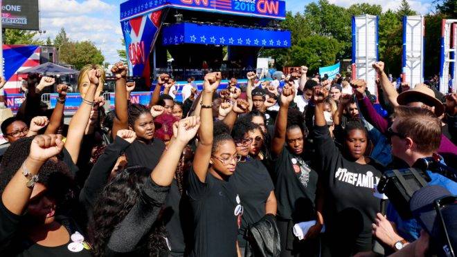 Protesto do grupo Black Lives Matter, em 2016.