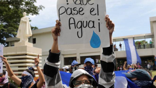 Protesto na Nicarágua