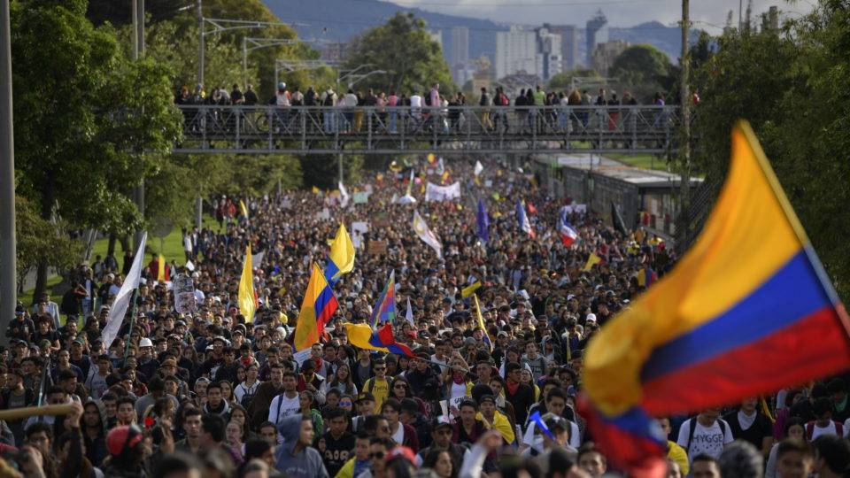 Protestos na Colômbia