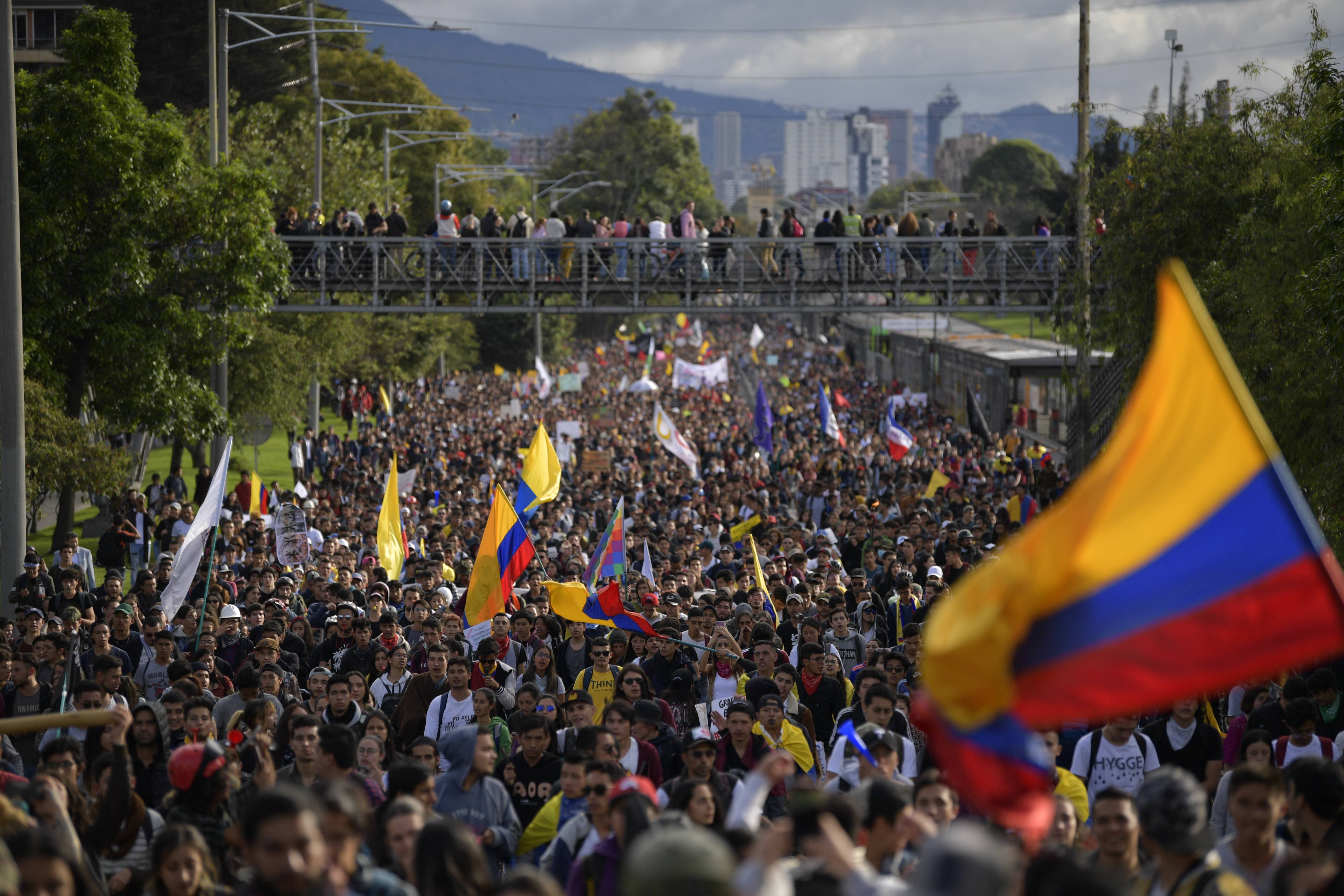 Protestos na Colômbia