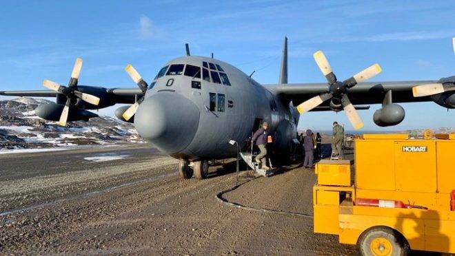 Avião militar Hércules C-130, da Força Aérea do Chile