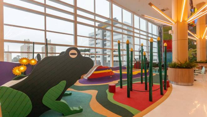 Detalhe do parque O Sapo Não Lava o Pé