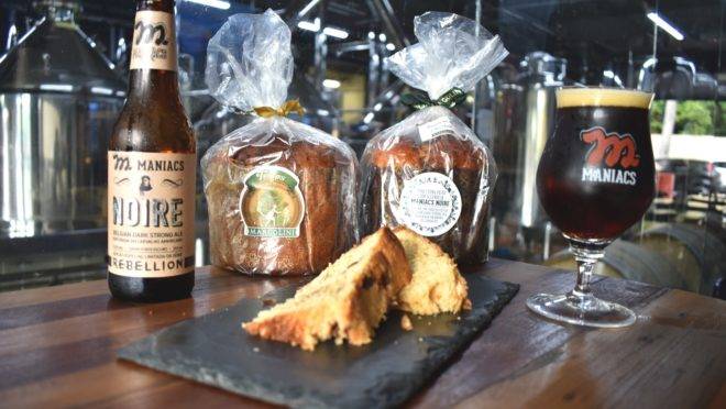 A cerveja Maniacs Noire é a base para os panetones criados pelo chef Fabiano Marcolini para este Natal.