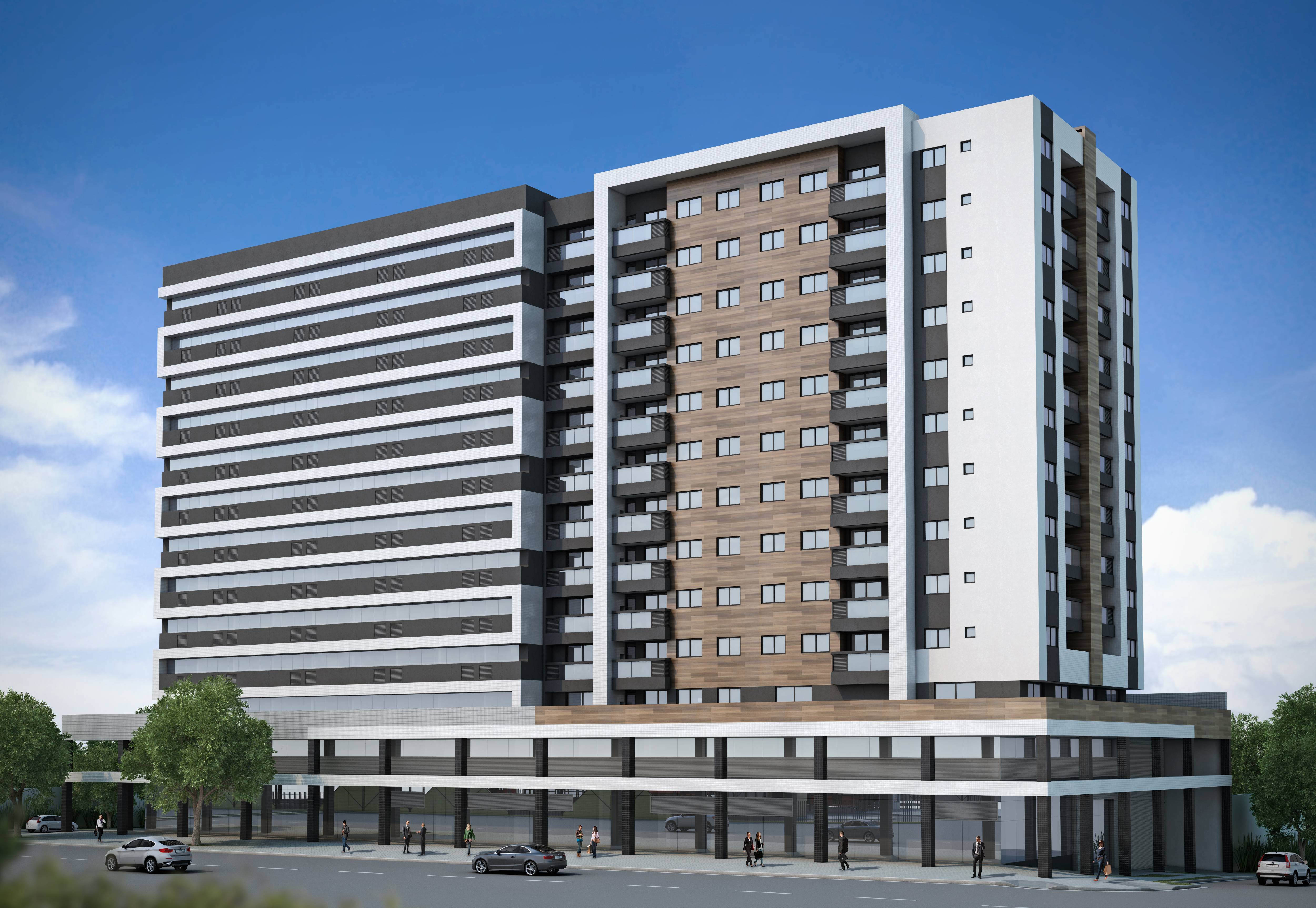 Piemonte Versatile oferece unidades residenciais e salas comerciais no Pinheirinho. | Divulgação