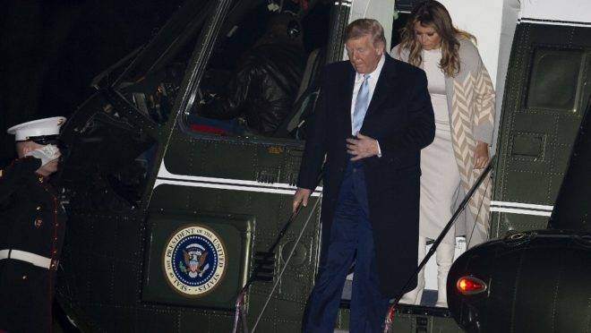 O presidente dos EUA Donald Trump e a primeira-dama Melania Trump
