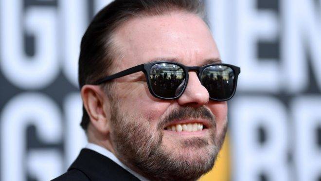 O comediante britânico Ricky Gervais