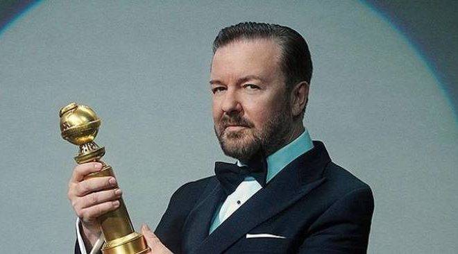 O humorista Ricky Gervais.
