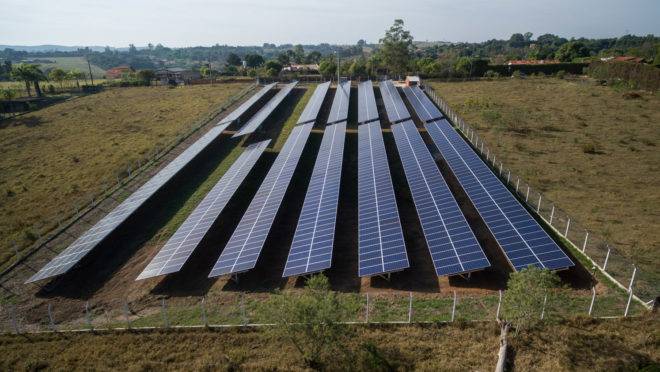 A fazenda solar da Sun Mobi, em São Paulo.