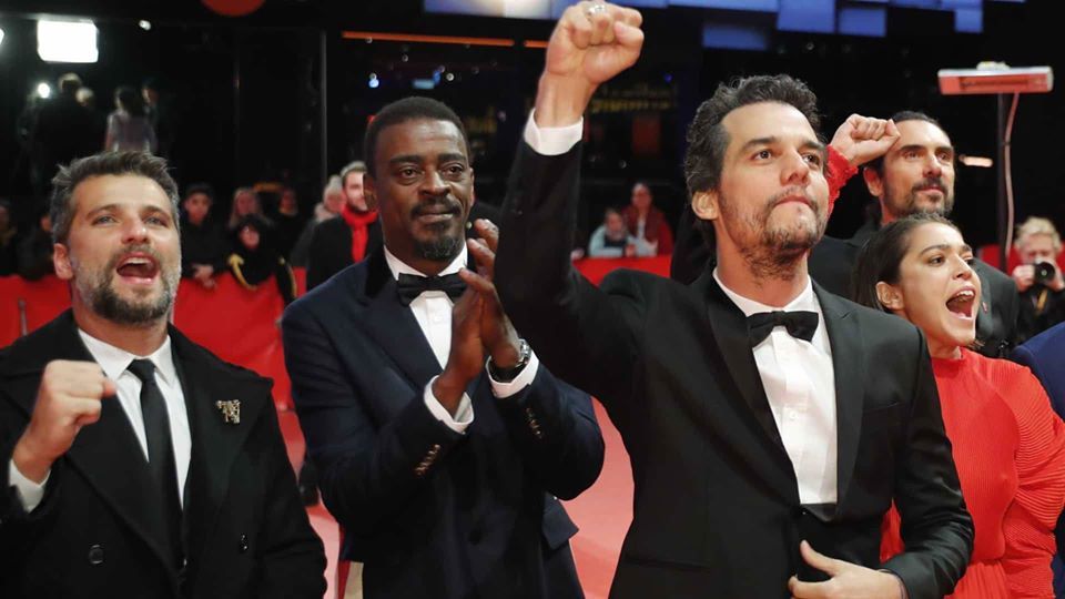 (Da esquerda para a direita): Bruno Gagliasso, Seu Jorge e Wagner Moura