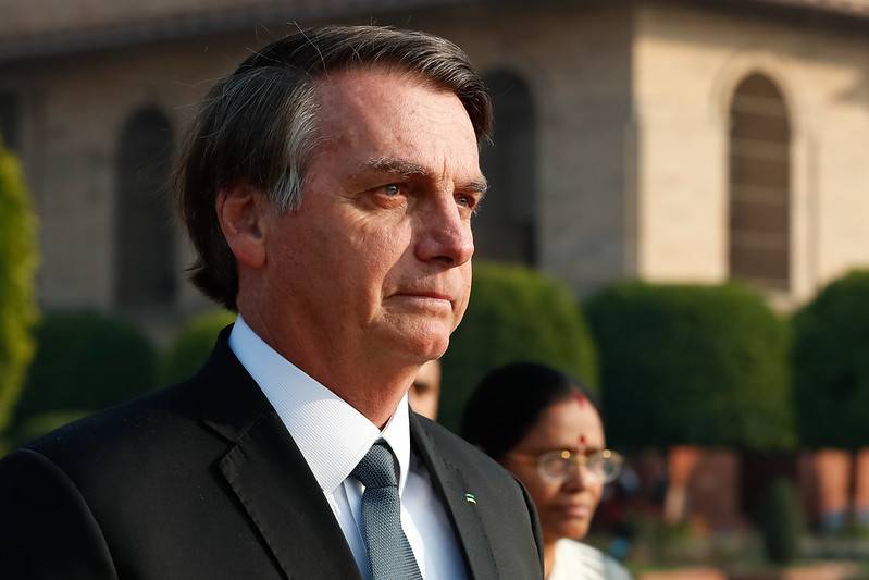 Bolsonaro estima para 2021 transferência de embaixada em Israel para Jerusalém Jair Bolsonaro, durante Cerimônia de Apresentação de Altos Dignitários, na Índia.