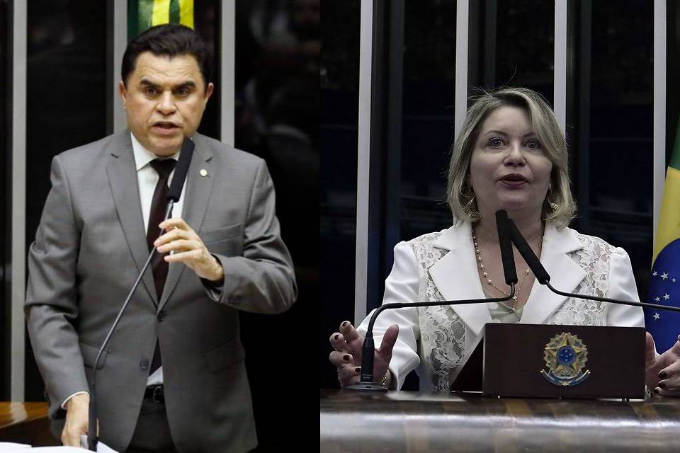 Deputado Wilson Santiago (PTB-PB) e senadora Juíza Selma (Podemos-MT), a &#8220;Moro de Saias&#8221;: parlamentares são acusados de corporativismo, mas argumentam que só querem seguir a Constituição.