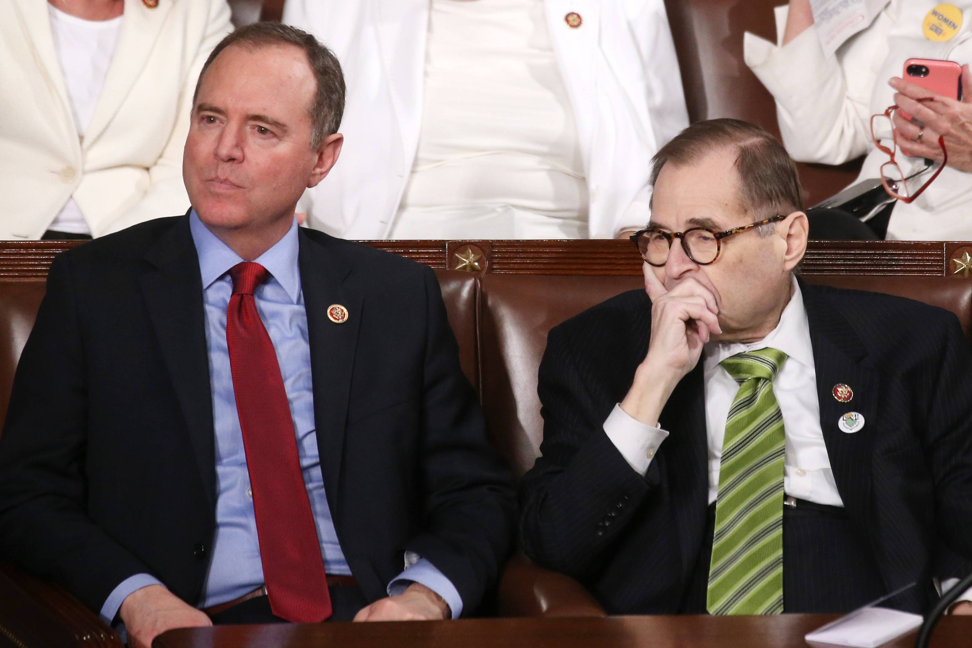 Deputados democratas Adam Schiff e Jerry Nadler