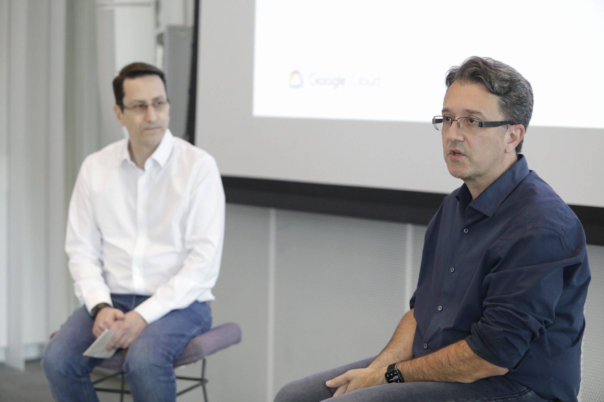 Antônio Chaddad, executivo de contas do Google Cloud e Jean Lessa, diretor de tecnologia da B2W.