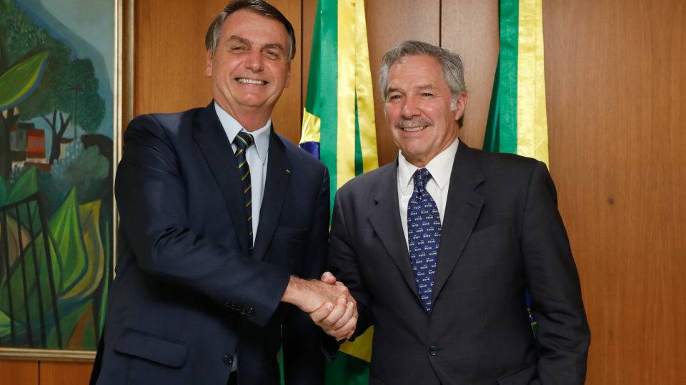 Bolsonaro recebeu nesta quarta-feira (12) Felipe Solá, ministro das Relações Exteriores da Argentina.