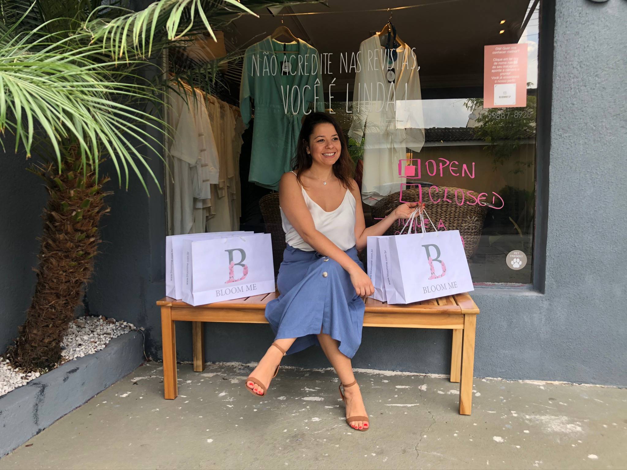 A empresária administradora da Bloom Me, Raquel Damasceno