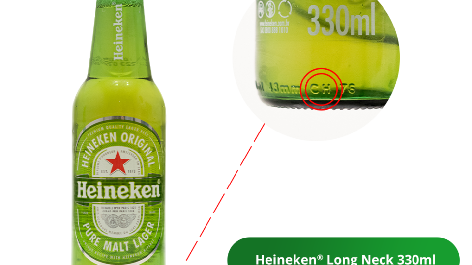 Heineken anuncia recall de garrafas long neck por problema na embalagem Heineken anunciou recall de long necks por risco de que lasca de vidro se desprenda do bocal no momento da abertura