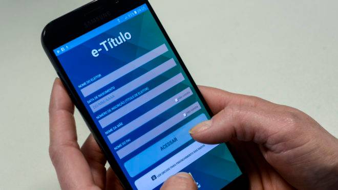 Aplicativos nacionais de documentos pessoais. Na foto, App e-titulo, que substitui o titulo de eleitor