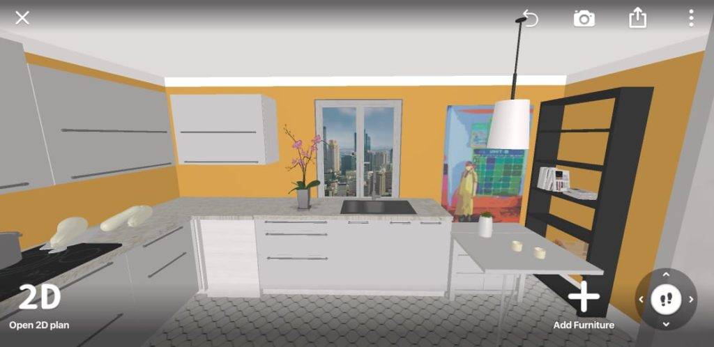 Com o Room Planner, o ambiente pode ser criado do zero. Imagem: reprodução. Com o Room Planner, o ambiente pode ser criado do zero. Imagem: reprodução.