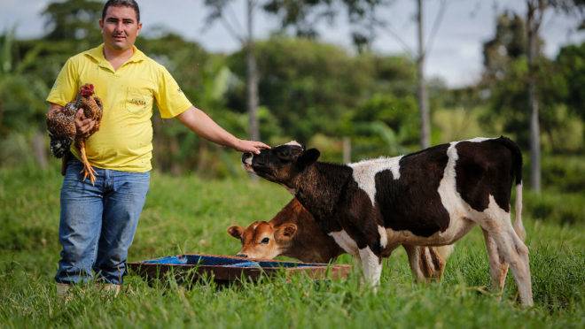Desde a entrada como cooperado da Coopeler, Leandro tem conseguido 50% de crescimento nas receitas do preço do leite comercializado. | Foto: Jonathan Campos/ Gazeta do Povo