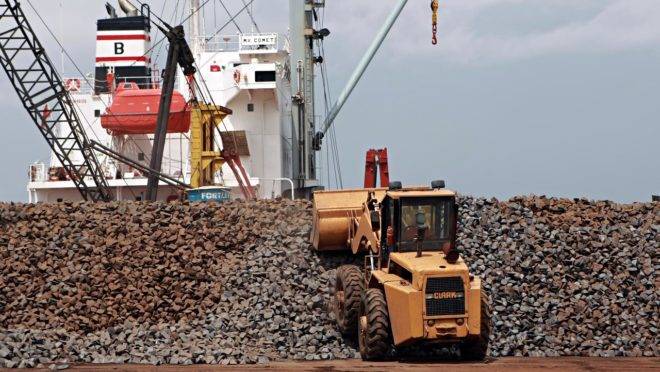 China é o principal destino do minério de ferro do Brasil