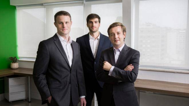 Brian Begnoche, Anthony McCourtney e Greg Kelly, sócios da EqSeed.