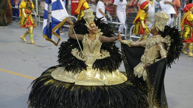O mestre-sala Jefferson Gomes e a porta-bandeira Janny Moreno | Paulo Pinto/Fotos Públicas