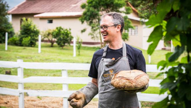 Foto para matéria sobre Rene Seifert do O Pão da Casa . pão caseiro massa fermentação longa natural padeiro Local: Colônia Witmarsum