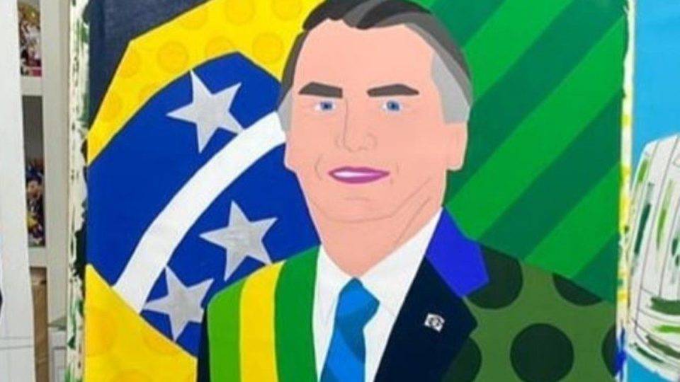 A democracia é um pormenor Jair Bolsonaro por Romero Britto (divulgação)