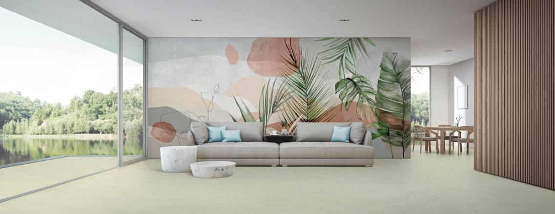 Papel de parede Natureza Imaginária é o primeiro da Portinari e homenageia a natureza brasileira, segundo a visão de Candido Portinari e Juliana Medeiros. | Foto: Divulgação Papel de parede Natureza Imaginária é o primeiro da Portinari e homenageia a natureza brasileira, segundo a visão de Candido Portinari e Juliana Medeiros. | Foto: Divulgação