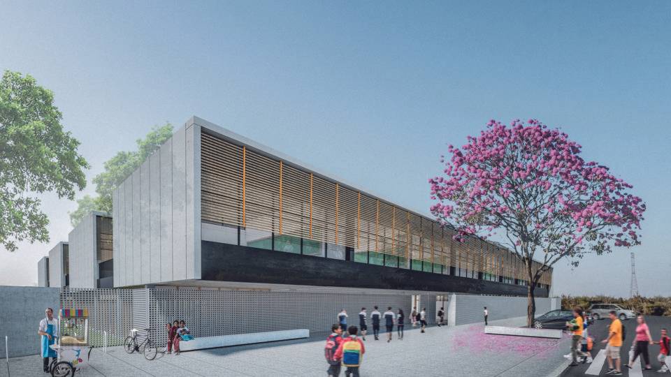 Opinião: o que é a boa arquitetura, afinal de contas? Proposta do escritório curitibano Sabóia + Ruiz para o Centro de Ensino Fundamental Parque do Riacho recebeu o primeiro lugar em concurso da Companhia de Desenvolvimento Habitacional do Distrito Federal (CODHAB-DF) Foto: Reprodução ArchDaily