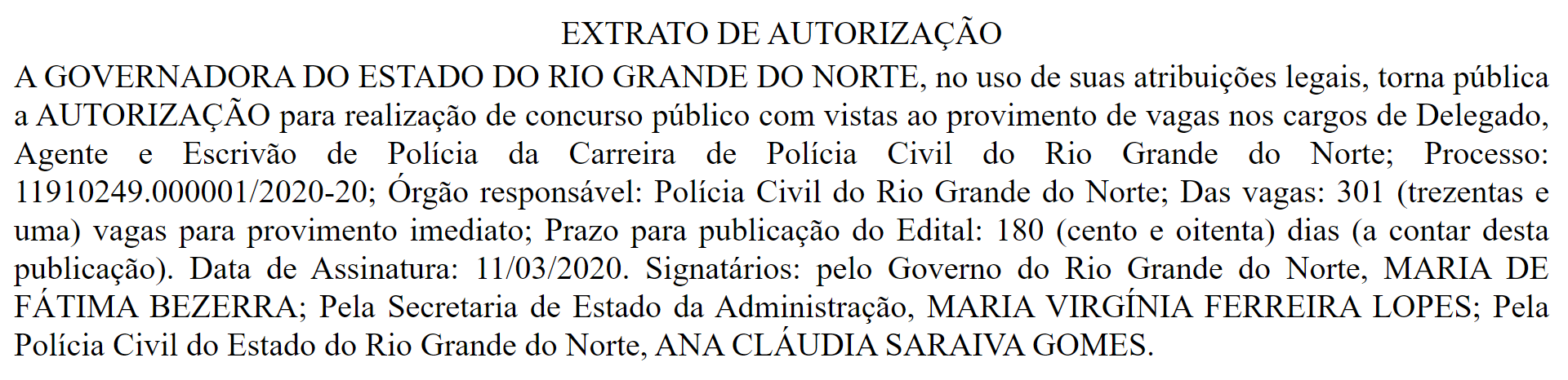 Reprodução do DOE de 12 de março de 2020 Reprodução do DOE de 12 de março de 2020