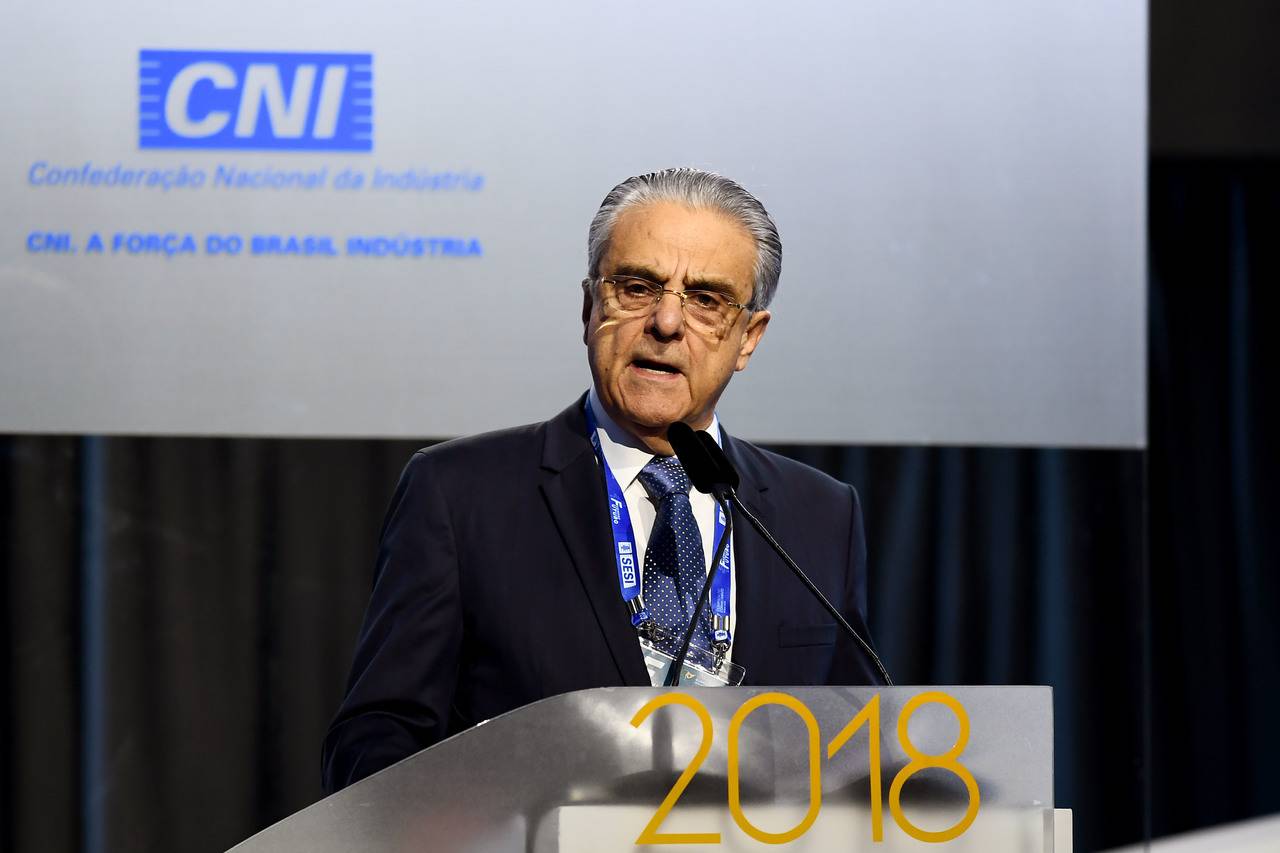 O presidente da CNI, Robson Andrade, estava na comitiva de Jair Bolsonaro nos EUA.