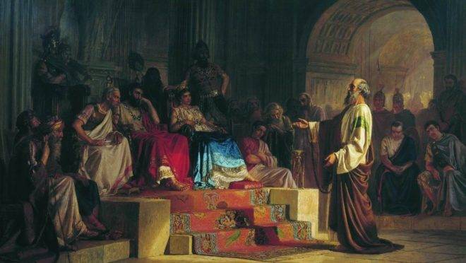 “O julgamento do apóstolo Paulo”, de Nikolai Bodarevsky.