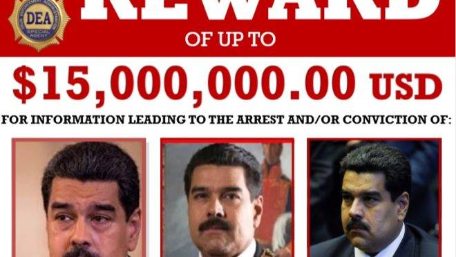 Formalmente, para as autoridades dos Estados Unidos, Nicolás Maduro é um traficante.