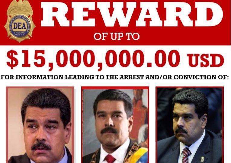 Procura-se. Nicolás Maduro: traficante e terrorista Formalmente, para as autoridades dos Estados Unidos, Nicolás Maduro é um traficante.