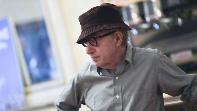O diretor Woody Allen em entrevista coletiva na Itália, em julho de 2019.