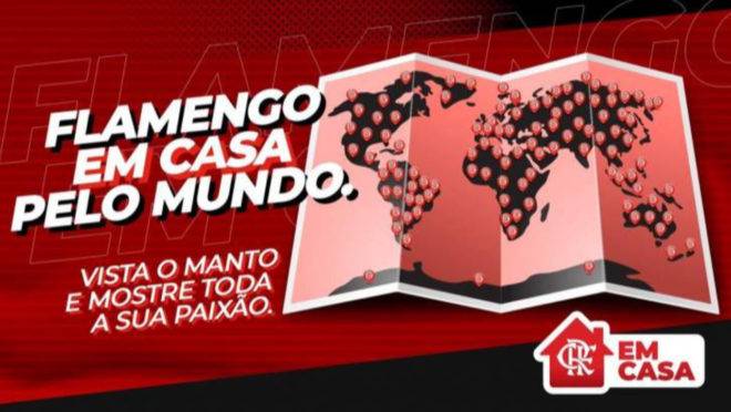 Campanha do Flamengo para que torcedores fiquem em casa
