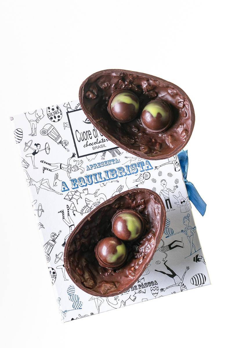 Ovo de Páscoa A Equilibrista, da Cuore di Cacao Ovo de Páscoa A Equilibrista, da Cuore di Cacao