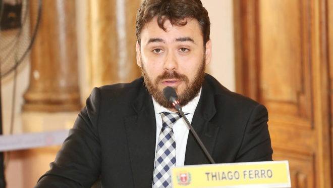 Vereador Thiago Ferro vai tentar a reeleição.