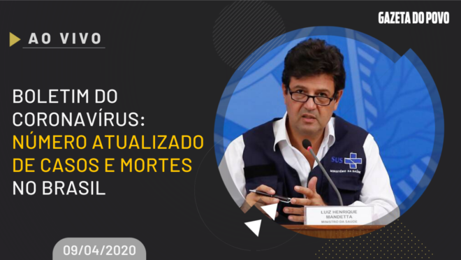 Após recorde de mortes em um dia da COVID-19, ministro da Saúde Henrique Mandetta e secretários mostram evolução de casos e mortes do coronavírus no Brasil.
