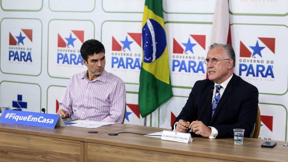 Secretário testa positivo e governador do Pará fará exame para Covid-19 Governador Helder Barbalho e Alberto Beltrame.