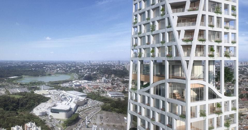 O que é luxo e como ele impacta o mercado imobiliário? Perspectiva da fachada do Age 360, pré-lançamento da AG7 em Curitiba. Imagem: divulgação