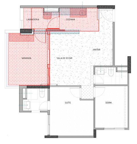 Planta do apartamento antes da reforma Planta do apartamento antes da reforma