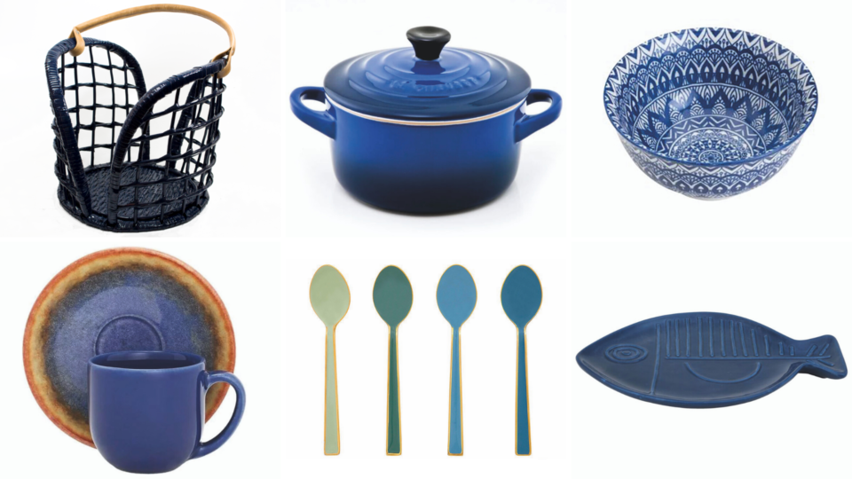 Acessórios azul clássico