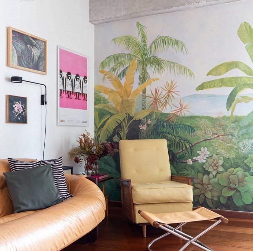 Painel Floresta Verde, da marca brasileira Branco. Painel Floresta Verde, da marca brasileira Branco.