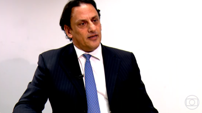 O advogado Frederick Wassef em entrevista ao Jornal Nacional